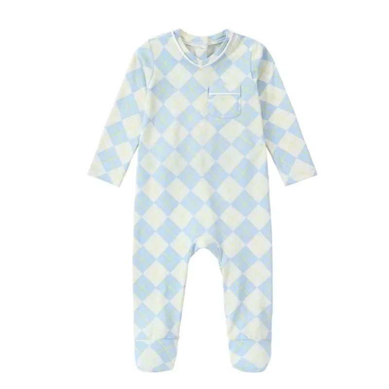 Argyle Pyjamas – Blue Romper