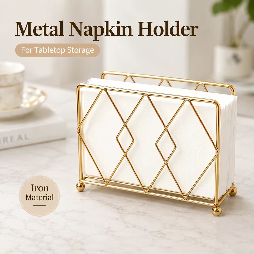 Gold Metal Napkin Holder