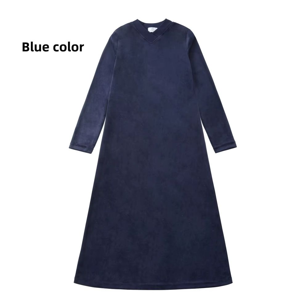 Velour Loungewear – Navy Blue Dress