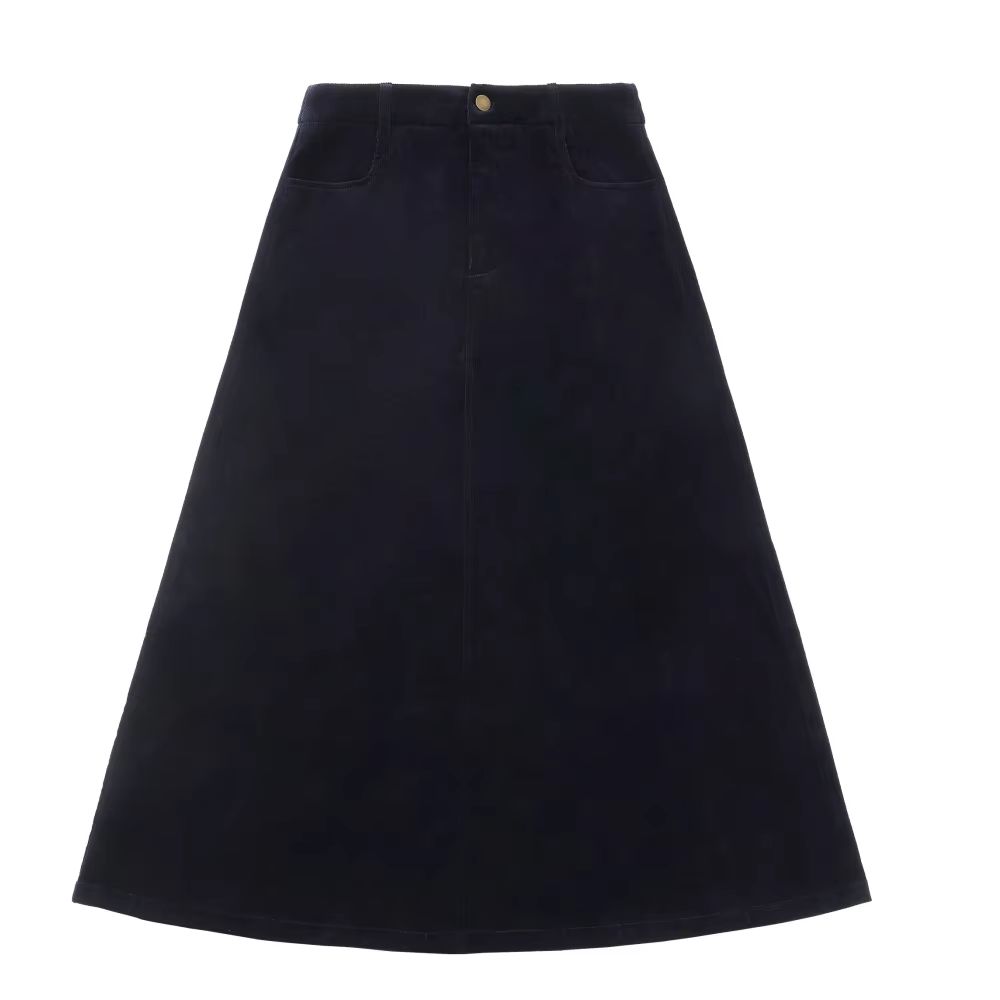 Navy Blue Corduroy – Corduroy Maxi Skirt – Ali Picks AW26
