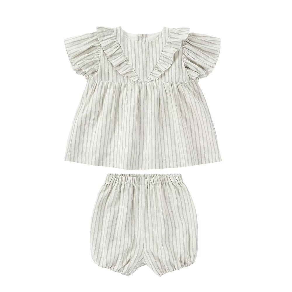Santorini Stripe Collection – Baby Girls Set