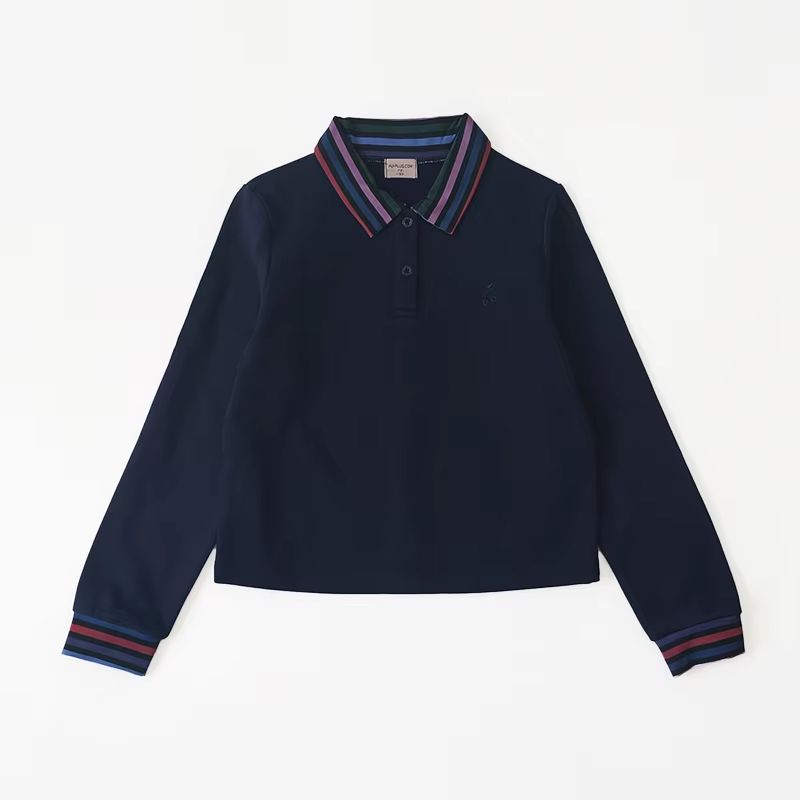Playful Stripe navy cropped top – Ali Plus AW26
