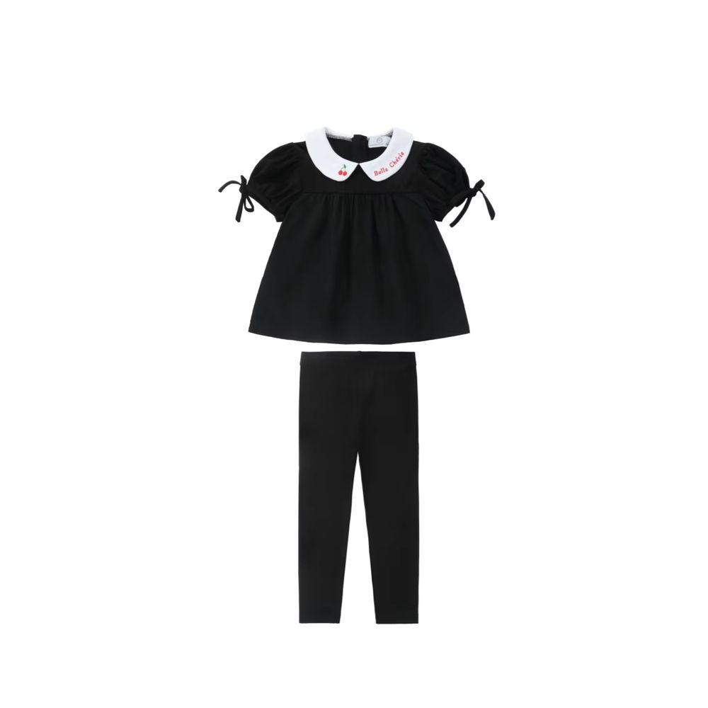 Friday Night Pinstripe Collection – Black Baby Set