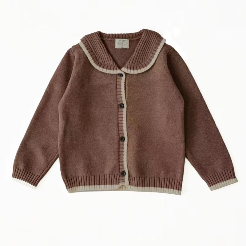 Heritage Weave Cocoa Sailor Cardigan – Ali & Co AW26