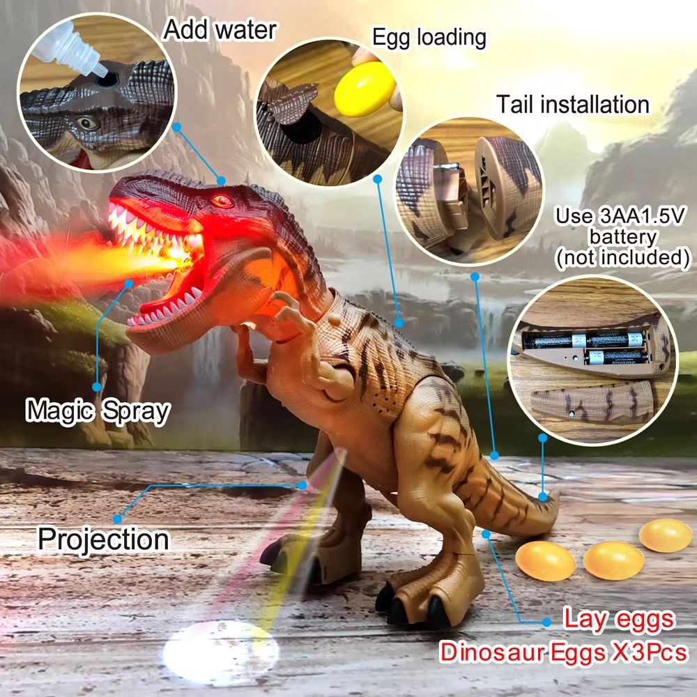 Walking Light-Up Dinosaur