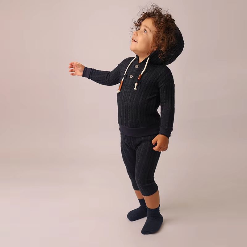 Navy Cable Knit Collection – Boys Hood
