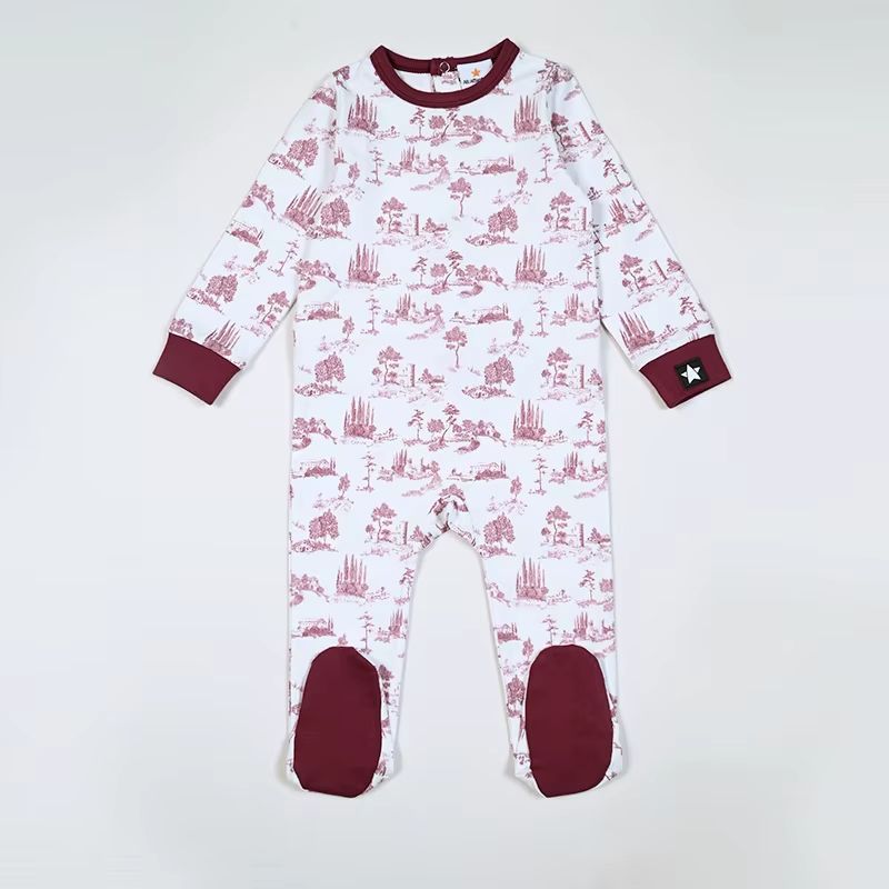 Toile Tranquility Pajamas – Girl Baby Romper