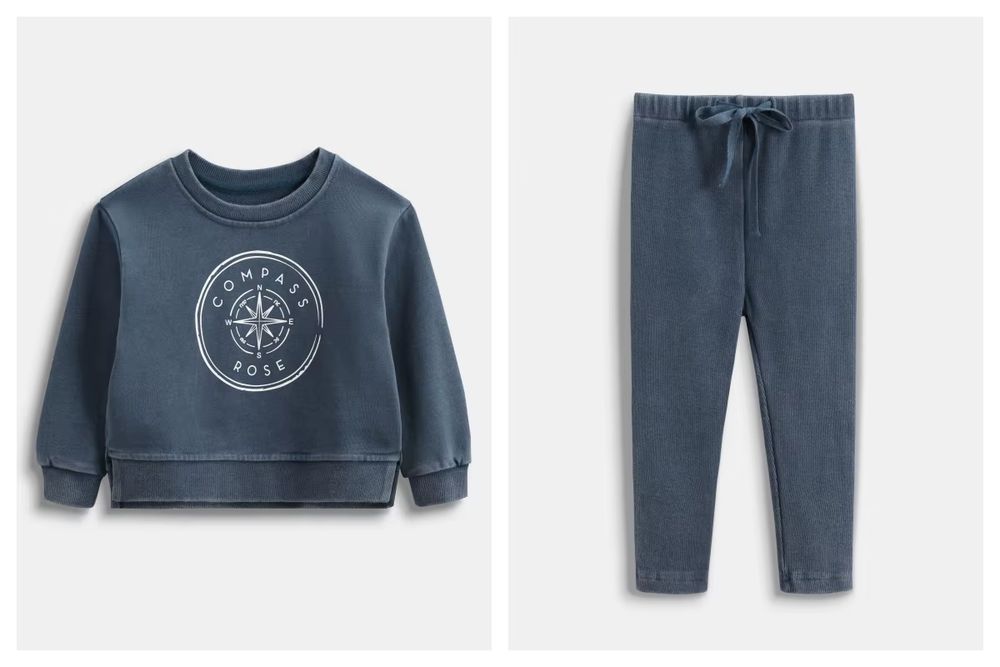Compass Rose Collection Blue Baby Set – Ali Plus AW26