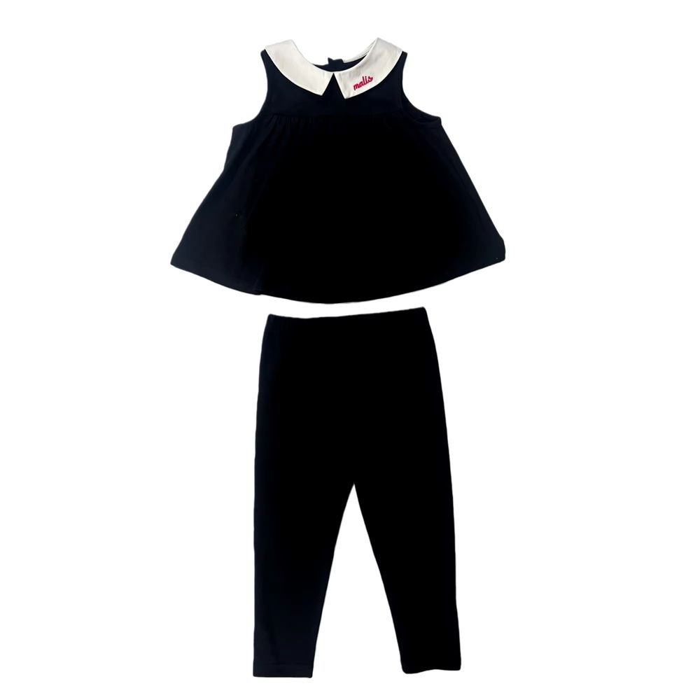 Mali's Ss Black Embroidery – Baby Girl Set