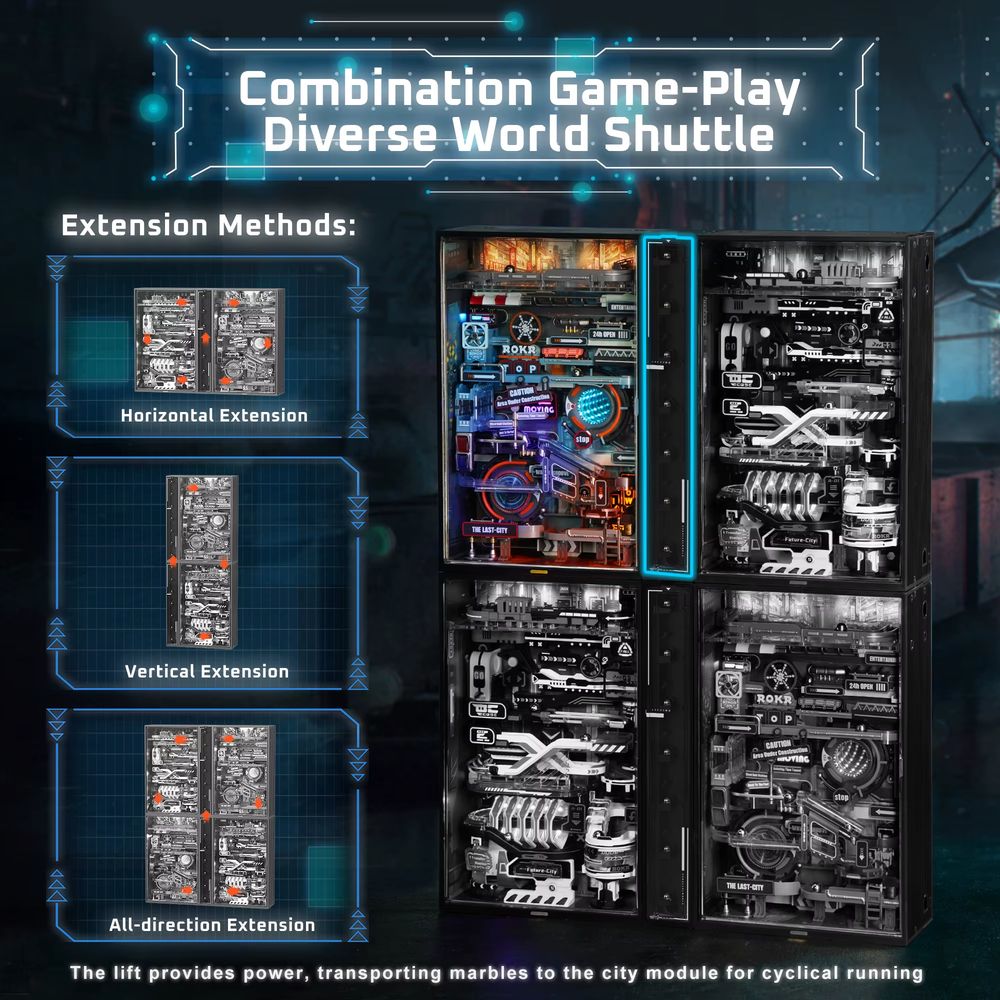 Futuristic Marble Run Puzzle
