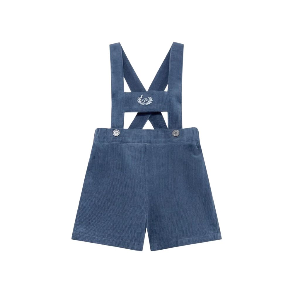 Dusty Blue Corduroy Collection Blue Straps Shorts – Ali Plus AW26