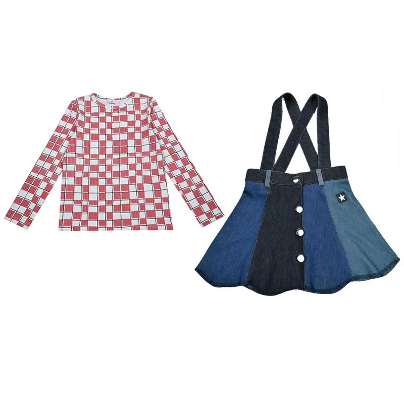 Patchwork Denim Set Tee – Shirt And Dress
