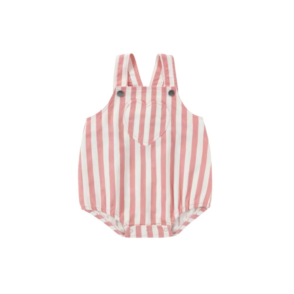 White Denim Collection – Pink Romper