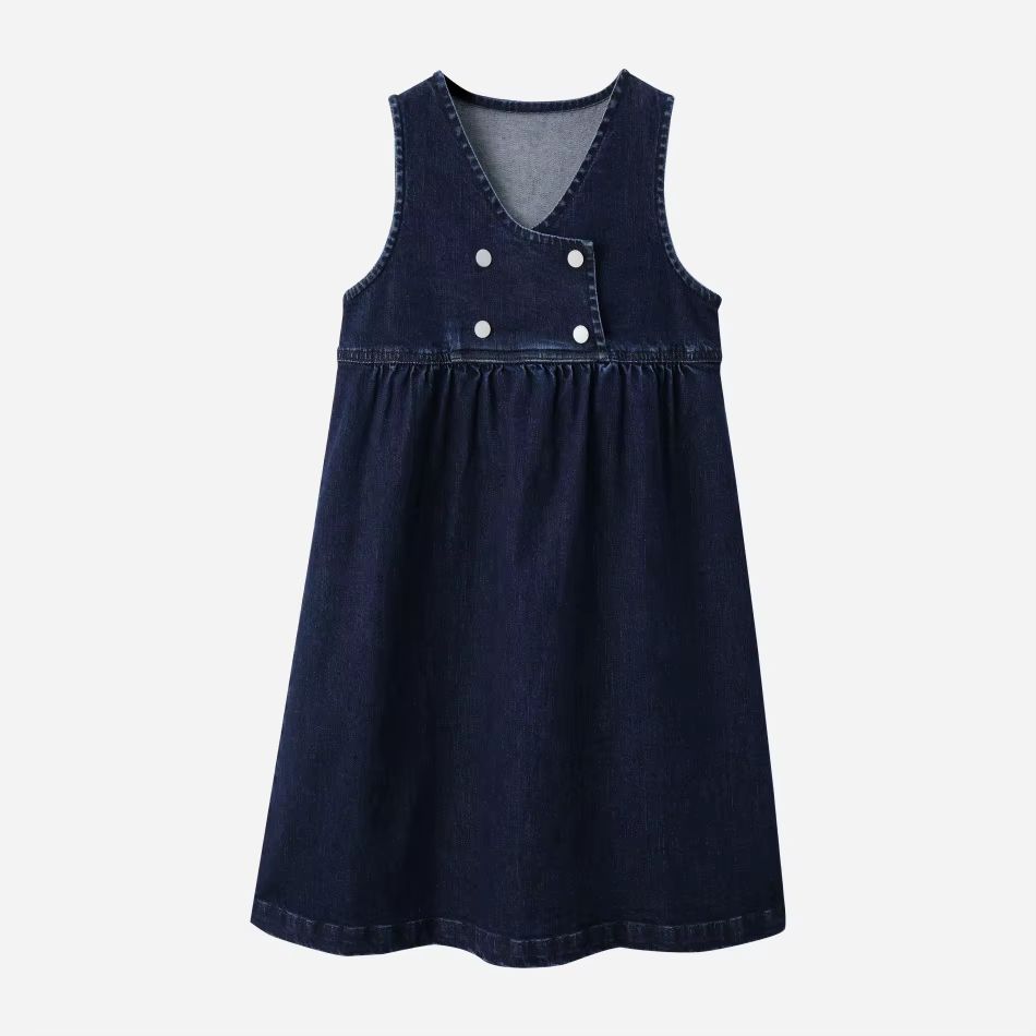 Denim Varsity Collection – V Neck Dress – Ali Specials AW26