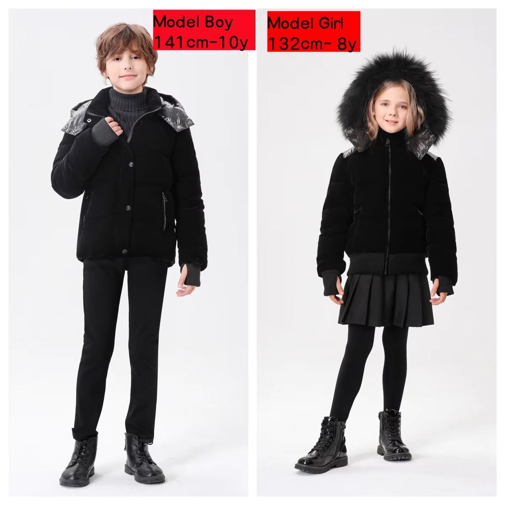 Fur-Trim Velvet Bomber Coat