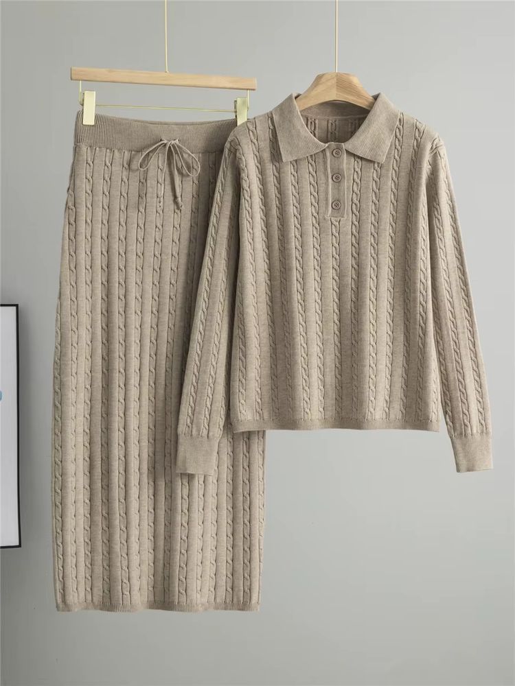 Women's Knit Sweater & Maxi Skirt Set