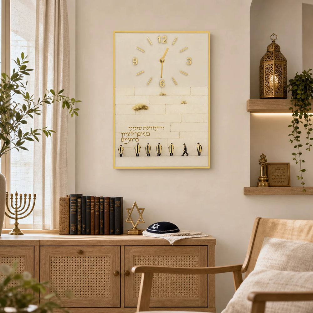 Western Wall Lucite Wall Clock