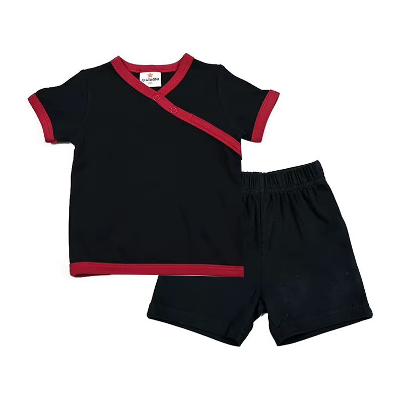 Blossoms and Bold Shabbos Robe – Baby Boy Set