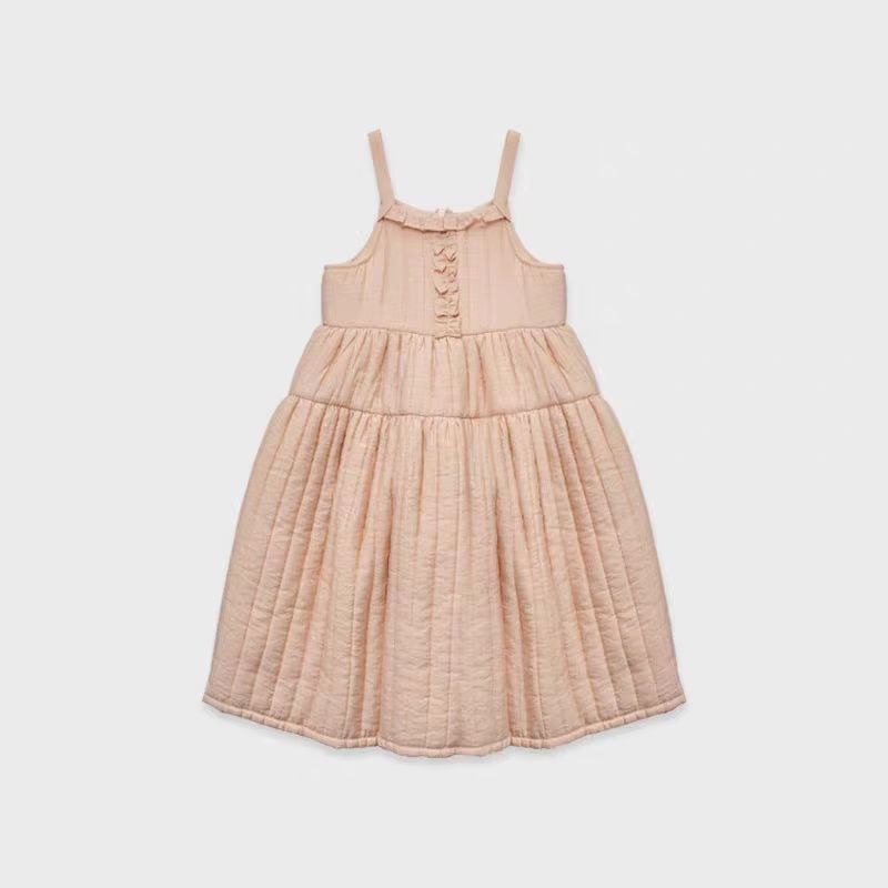 Girls' Blush Pinafore Dress