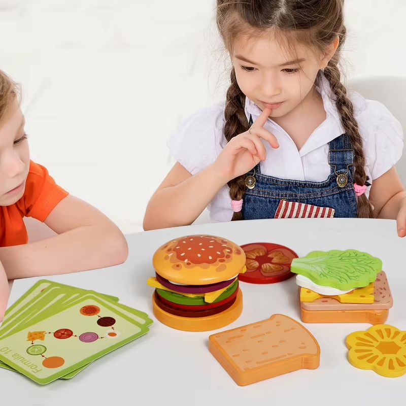 Wooden Play Food – Burger Stack – Sandwich