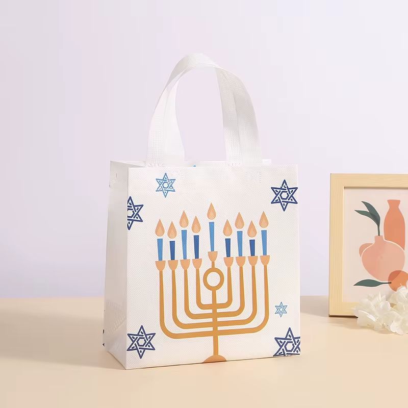 Chanukah Tote Gift Bags (6 Pack) – Print A