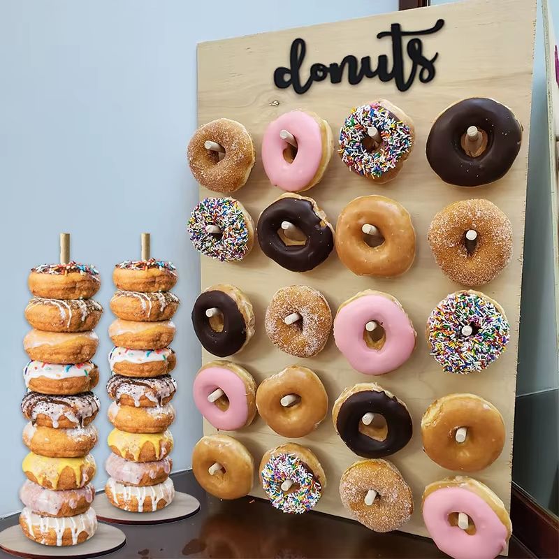Wooden Doughnut Display Wall