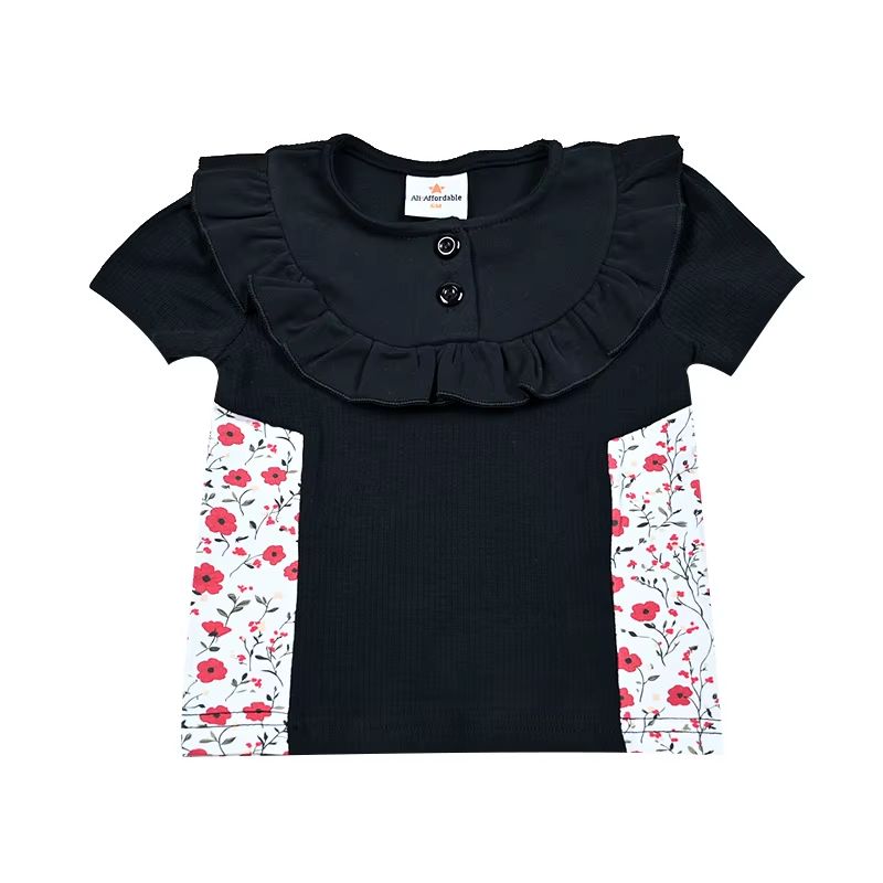 Blossoms and Bold Shabbos Robe – Baby Girl Shirt