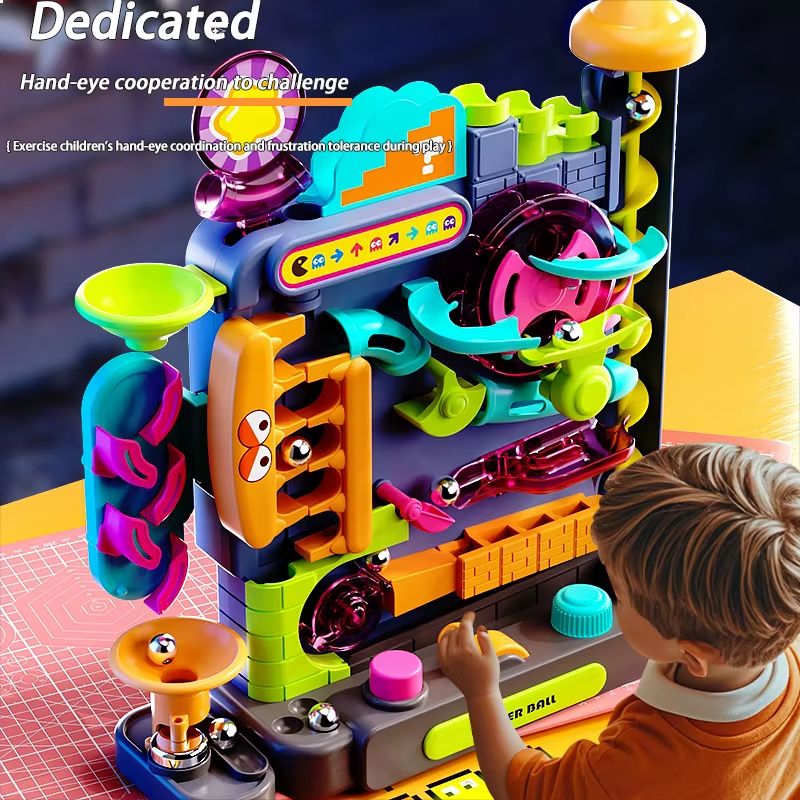 Ball-Run Track Tower – Fluorescent Blue