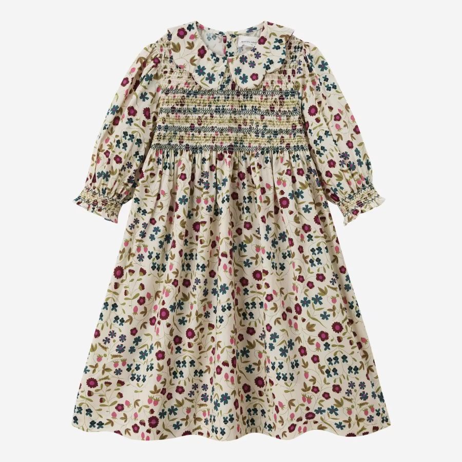 Beige Floral & Cableknit Collection – Floral 3 Quarter