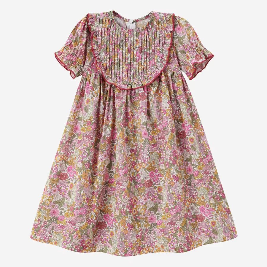 Grid & Pink Floral Collection – Pink Short Sleeve