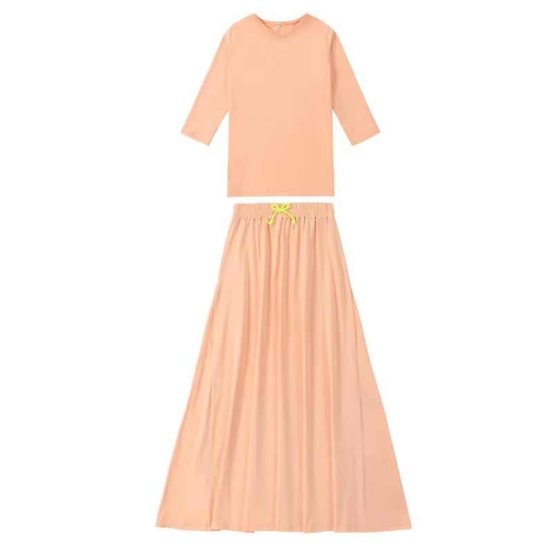 Spring Orange Cotton Solid – Orange Maxi Set