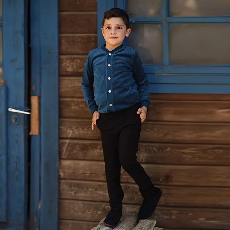 Black & Navy Stretch Trousers – 2Pcs Navy Shabbos