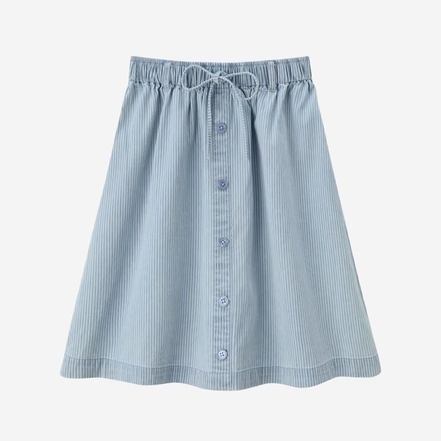 Pinstripe Denim Collection – Short Skirt