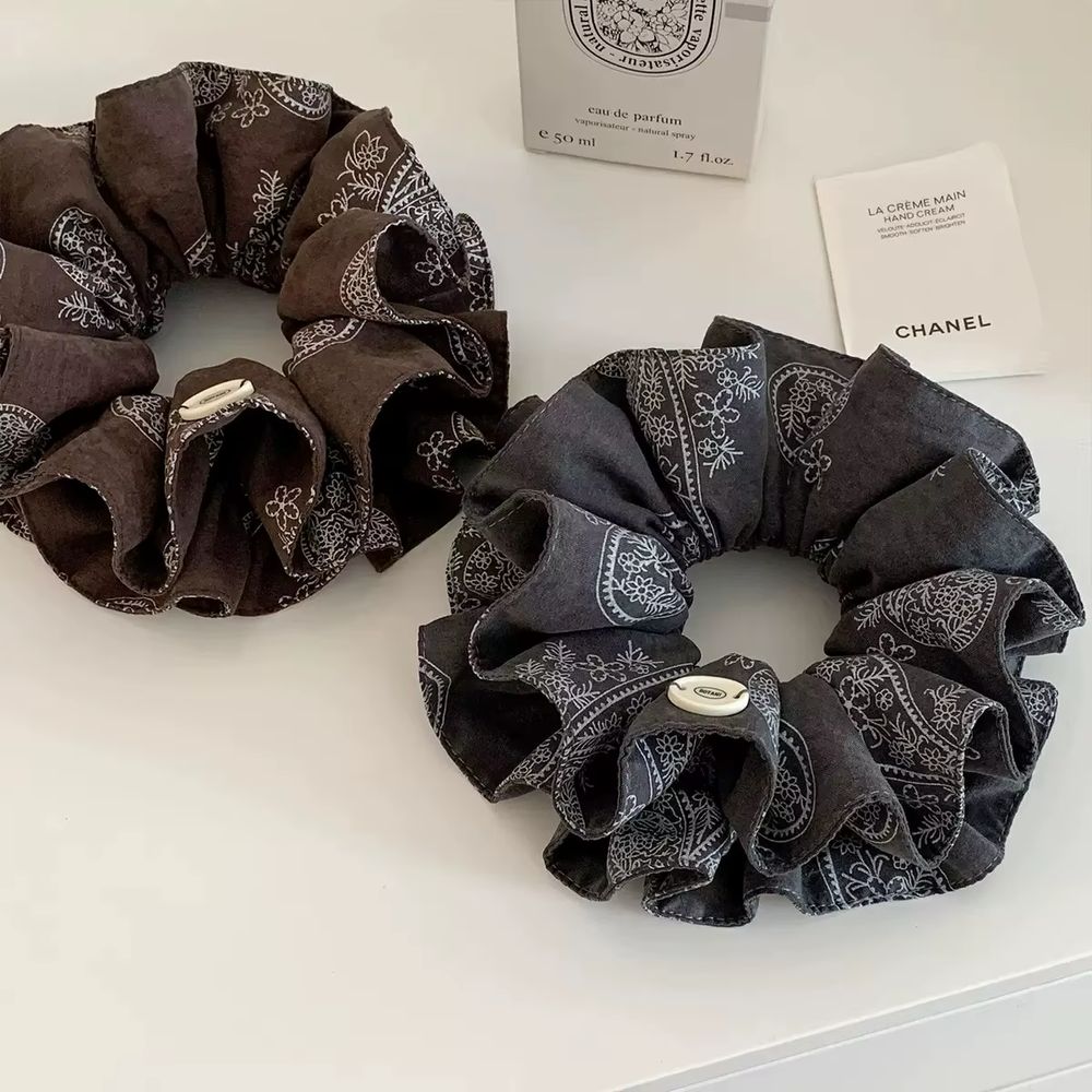 Korean Retro Cashew Flower Double-Layered Large Intestine Hair Tie
