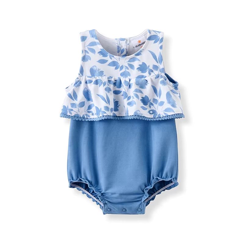 Elegant Blue Shabbos Collection – Baby Romper