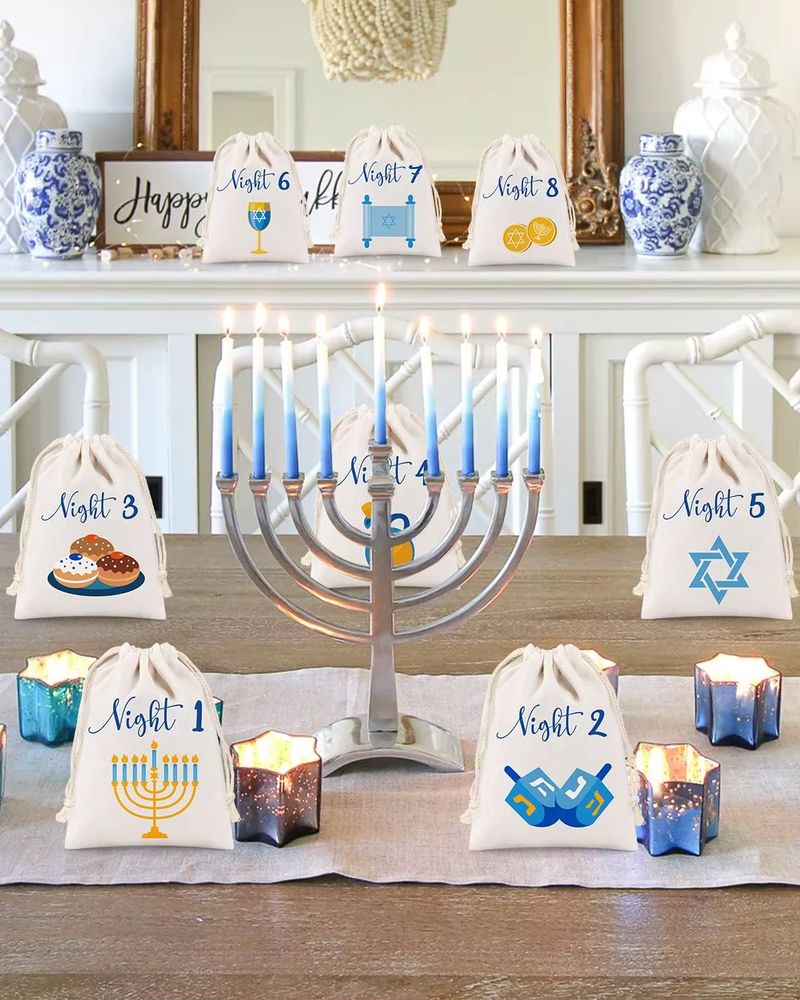 Chanukah Countdown Bags – Night 1–8