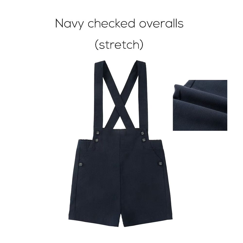 Sapphire Collection – Navy Checked Overall