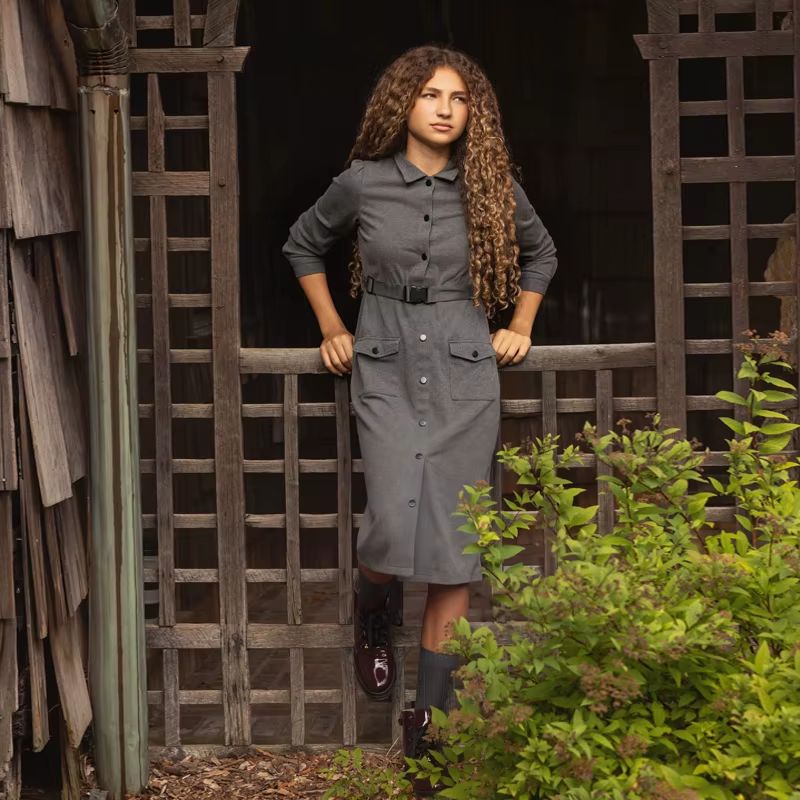 Charcoal Mist Collection – Mock Neck Top