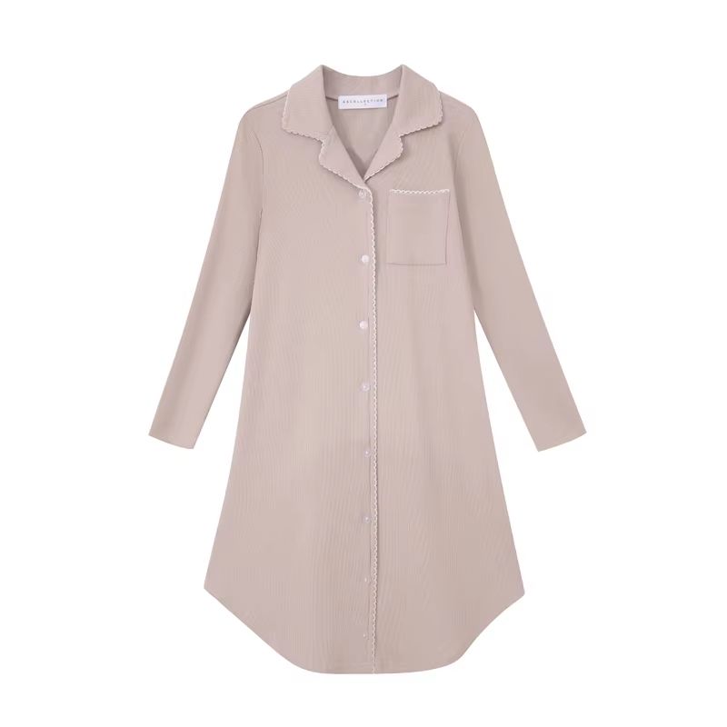 Button Loungewear – Gray Apricot Dress