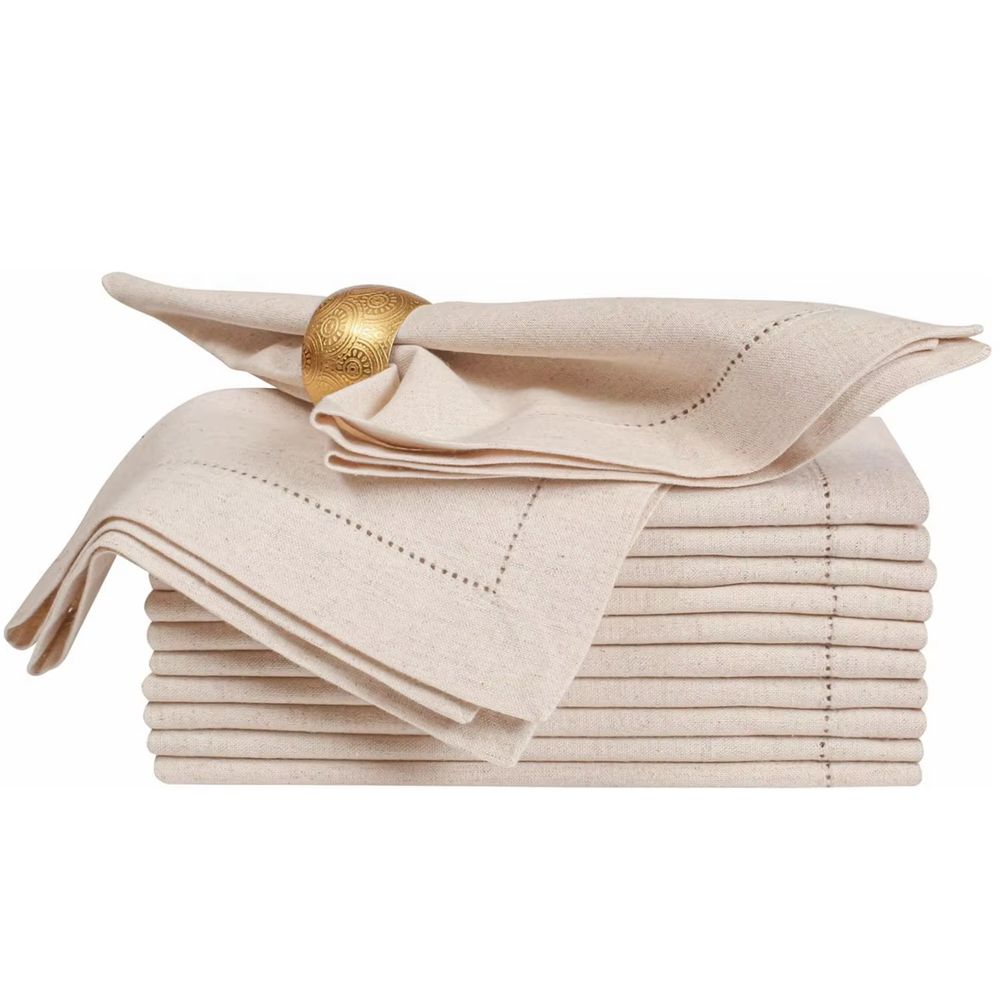 Hemstitched Linen Napkins – Set of 6