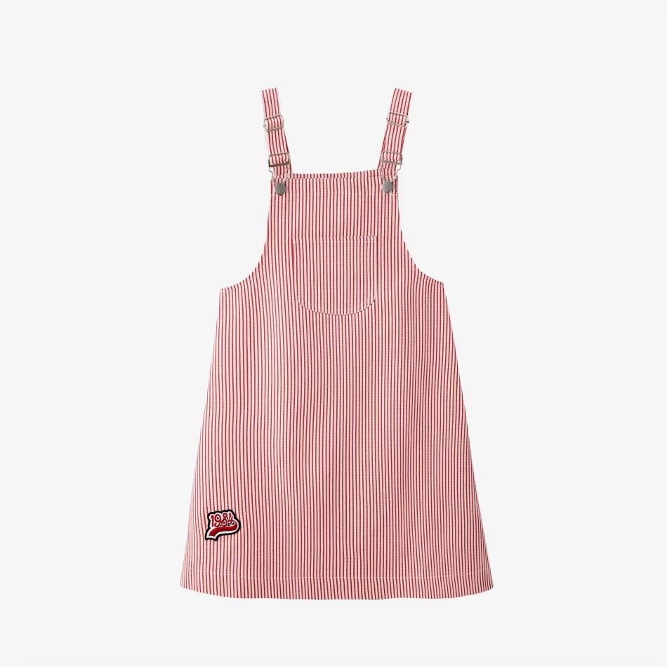 Pinstripe Denim Collection – Red Girls Dress