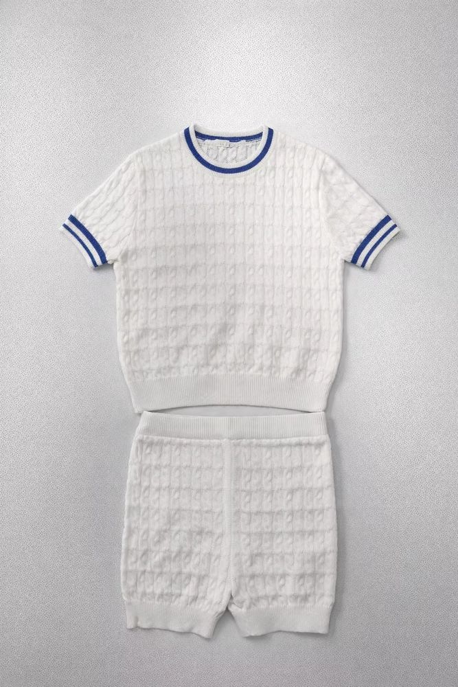 Smocking Floral Collection – Boy White Set