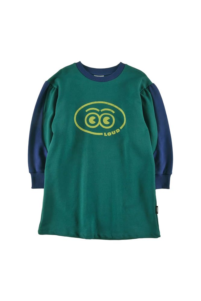 Girls' Green Graphic Long-Sleeve Top