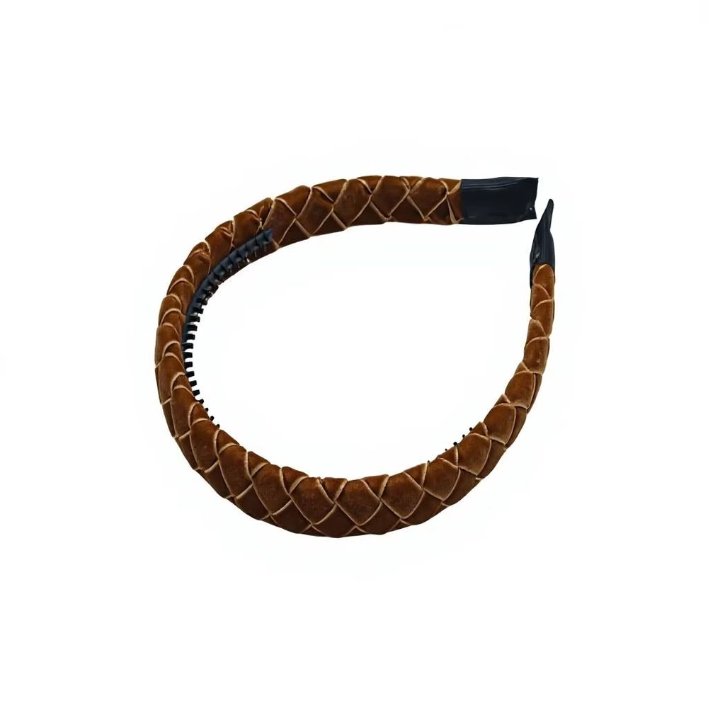 Brown Velvet Bow Headband – Ali Picks AW26