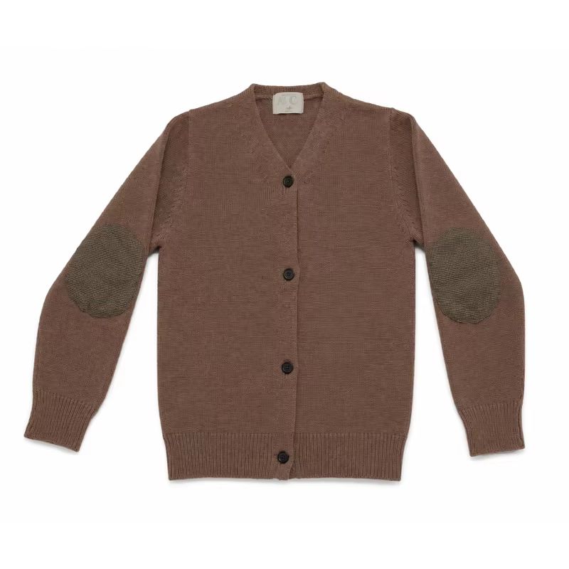 Heritage Weave Cocoa Patch Cardigan – Ali & Co AW26