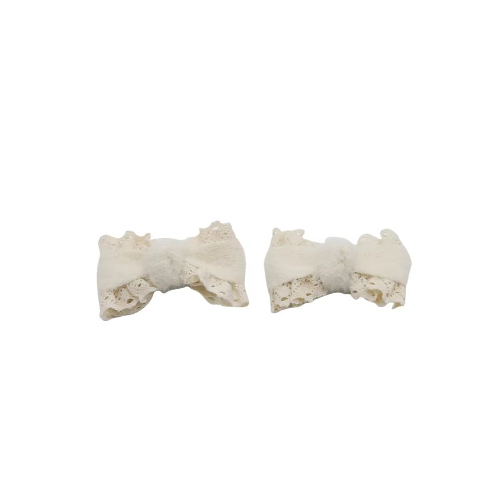 Black Velvet Bow Headband Mini Hair Clip