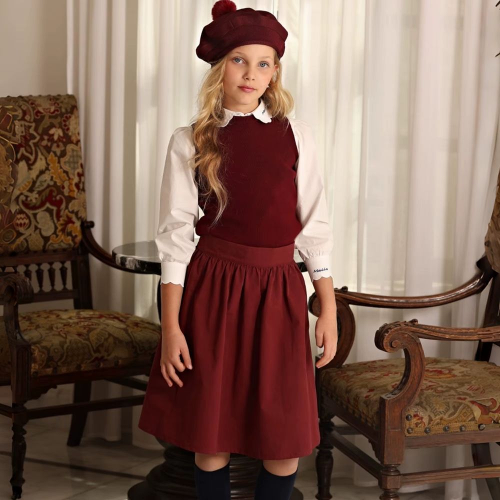 Burgundy Collection – Girls Knit Vest