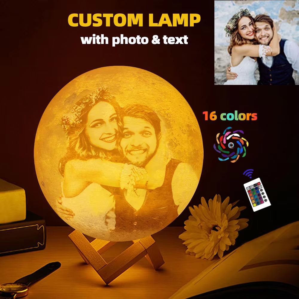 Personalised 3D Moon Lamp