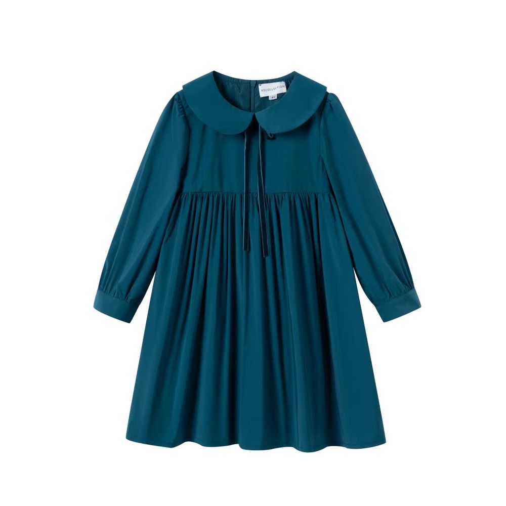 The Teal Tafetta Collection – Blue GIrl Dress