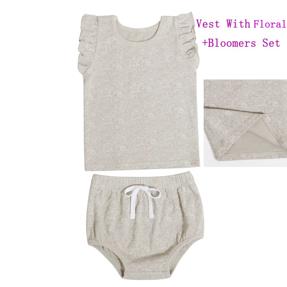 The Garden Collection – Taupe-girls Vest Set
